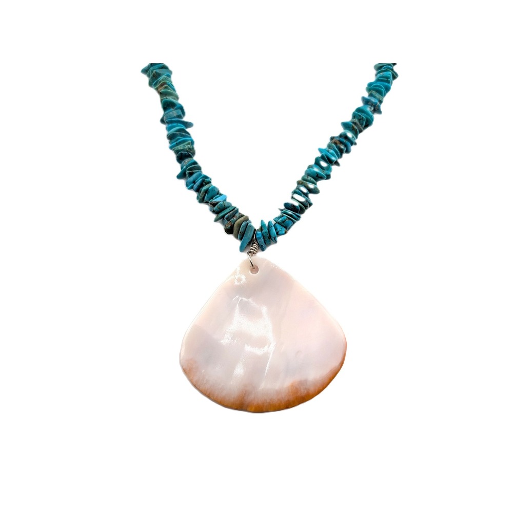 Navajo Spiny Oyster Pendant Nuggets Turquoise necklace 19.5" Jewelry** - Picture 10 of 10
